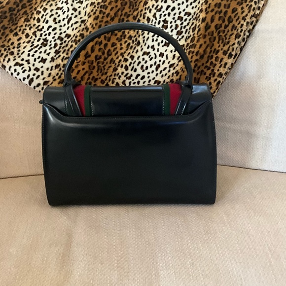 Vintage Gucci Lady Lock Top Handle bag with inset stripe - Picture 3 of 8